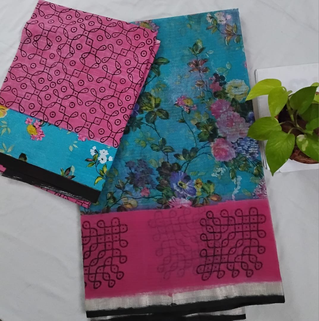 Kota sarees with blouse - Image 3