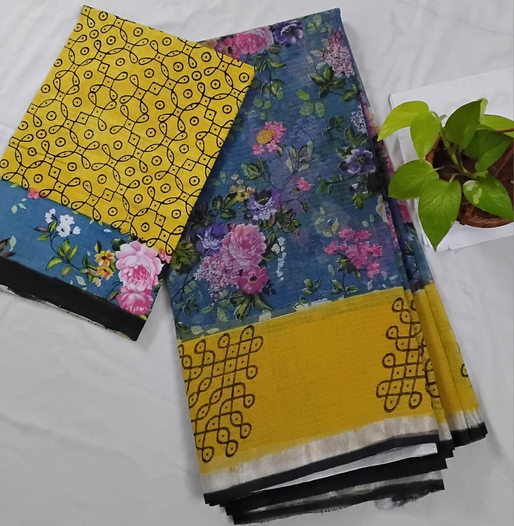 Kota sarees with blouse - Image 2