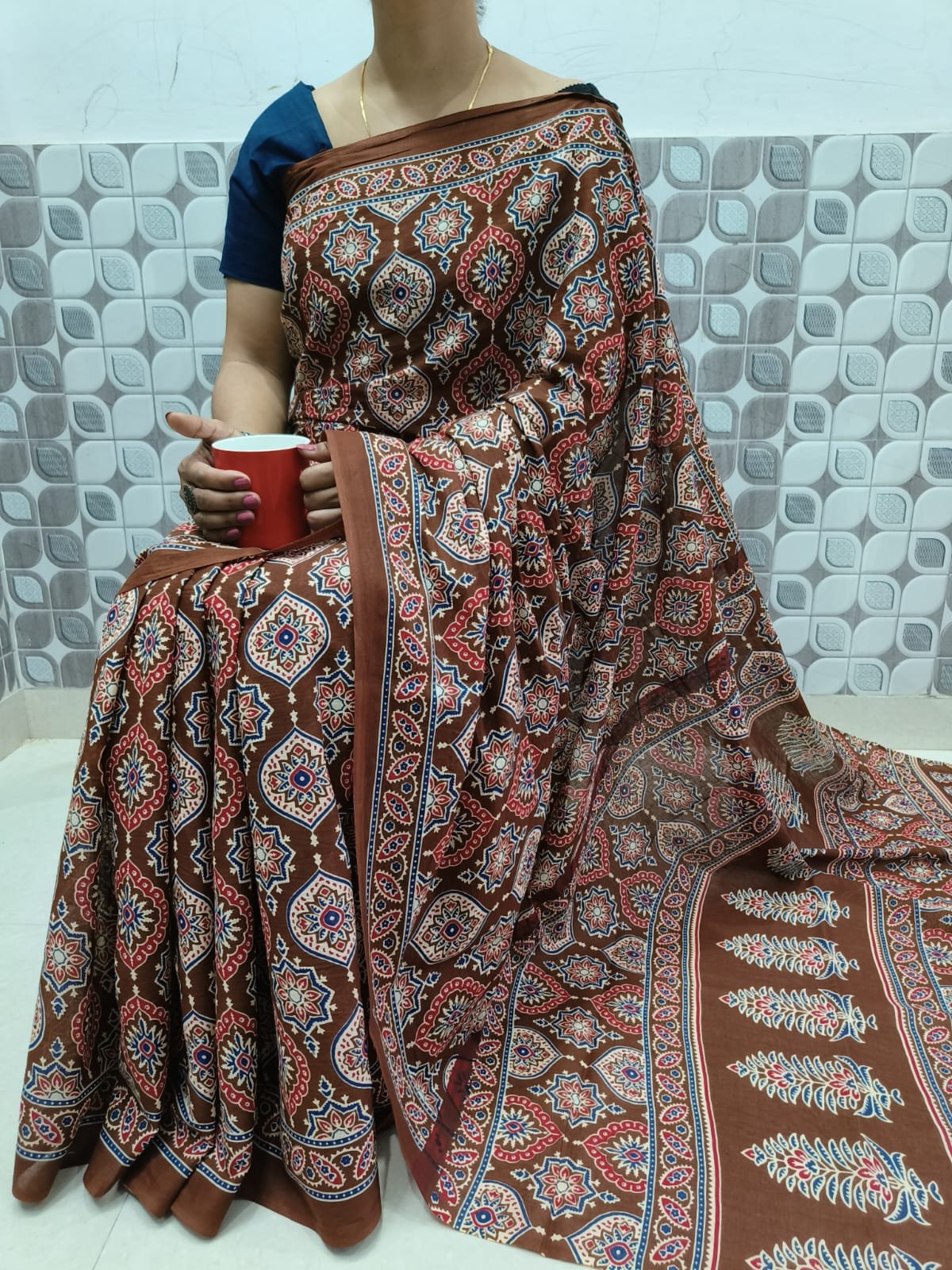 Mulmul cotton with blouse - Image 21