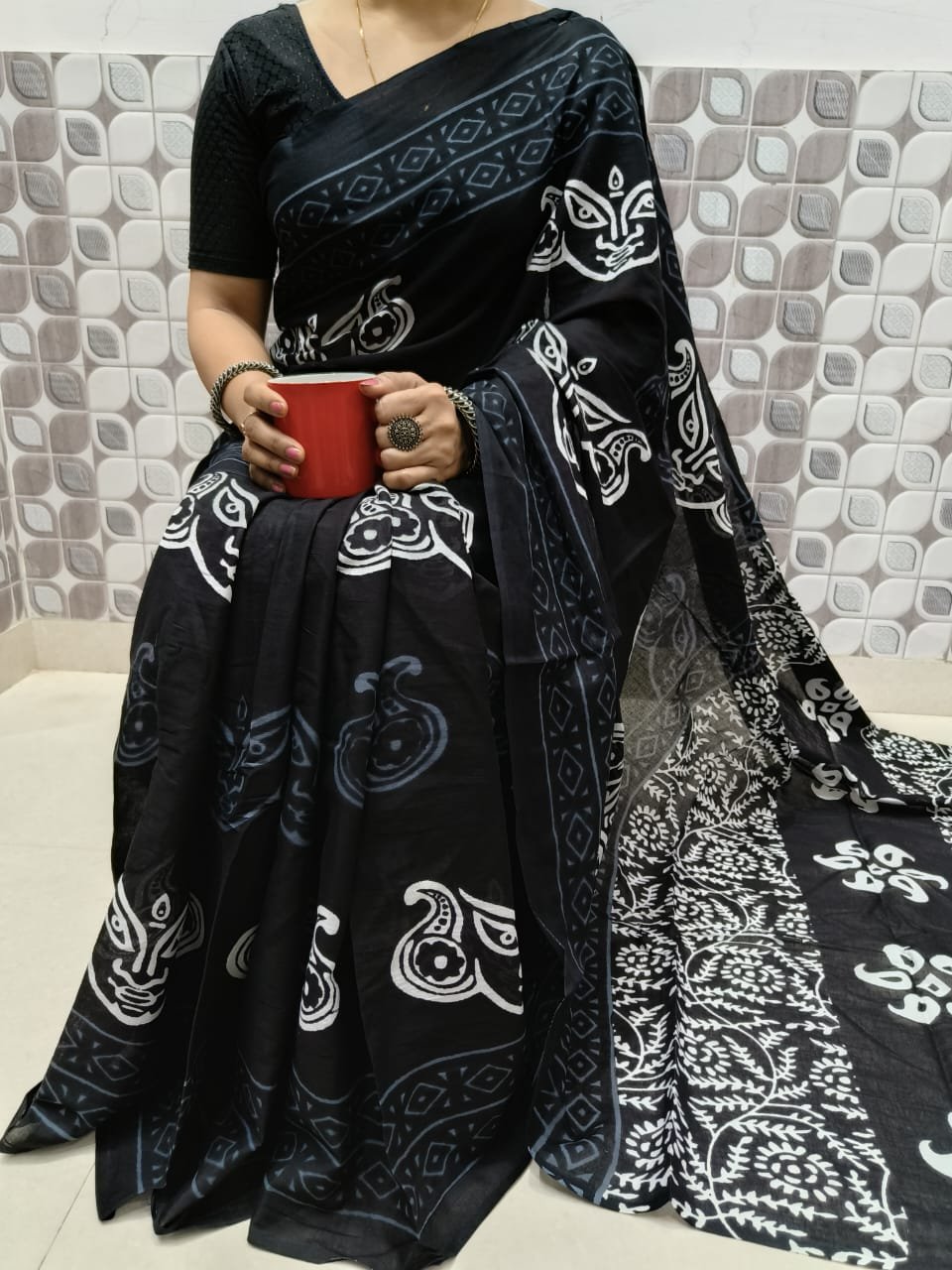 Mulmul cotton with blouse - Image 18