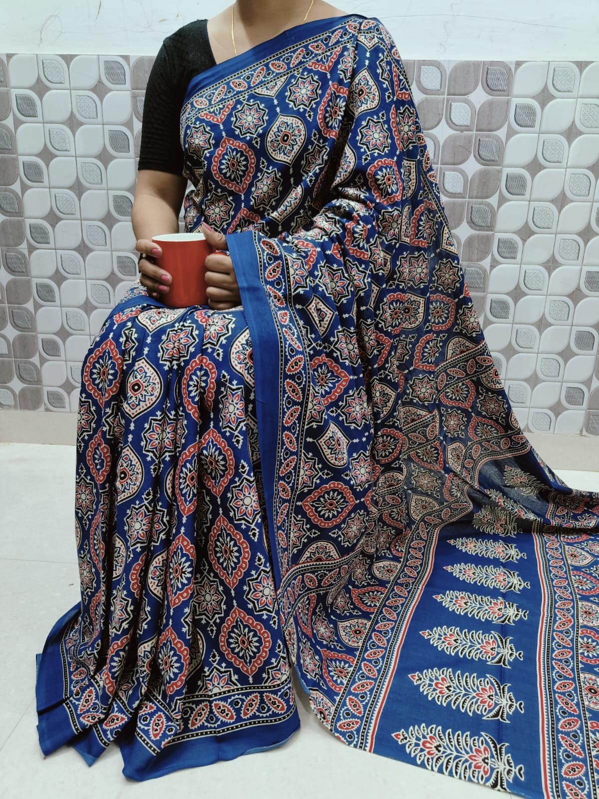 Mulmul cotton with blouse - Image 17