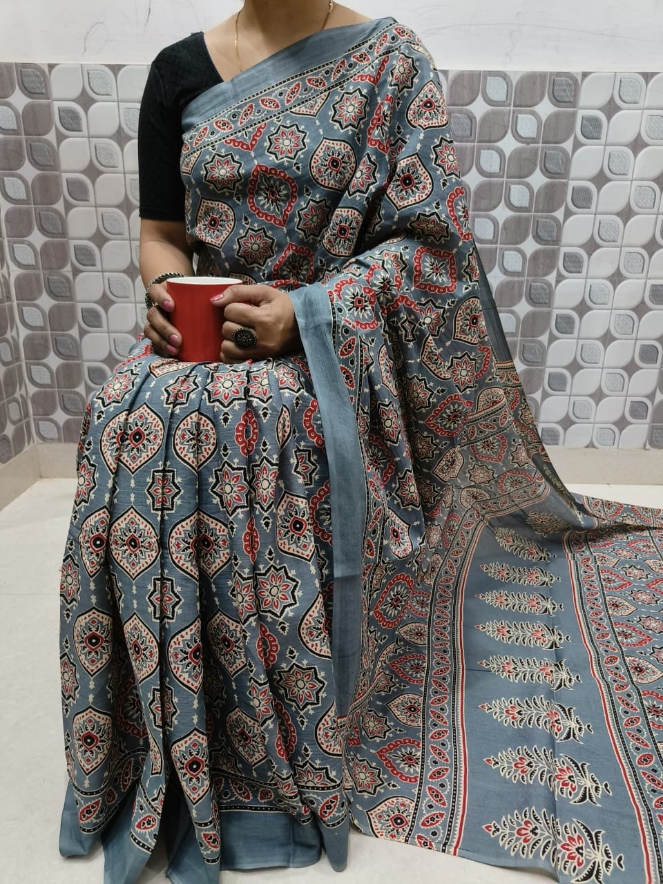 Mulmul cotton with blouse - Image 16