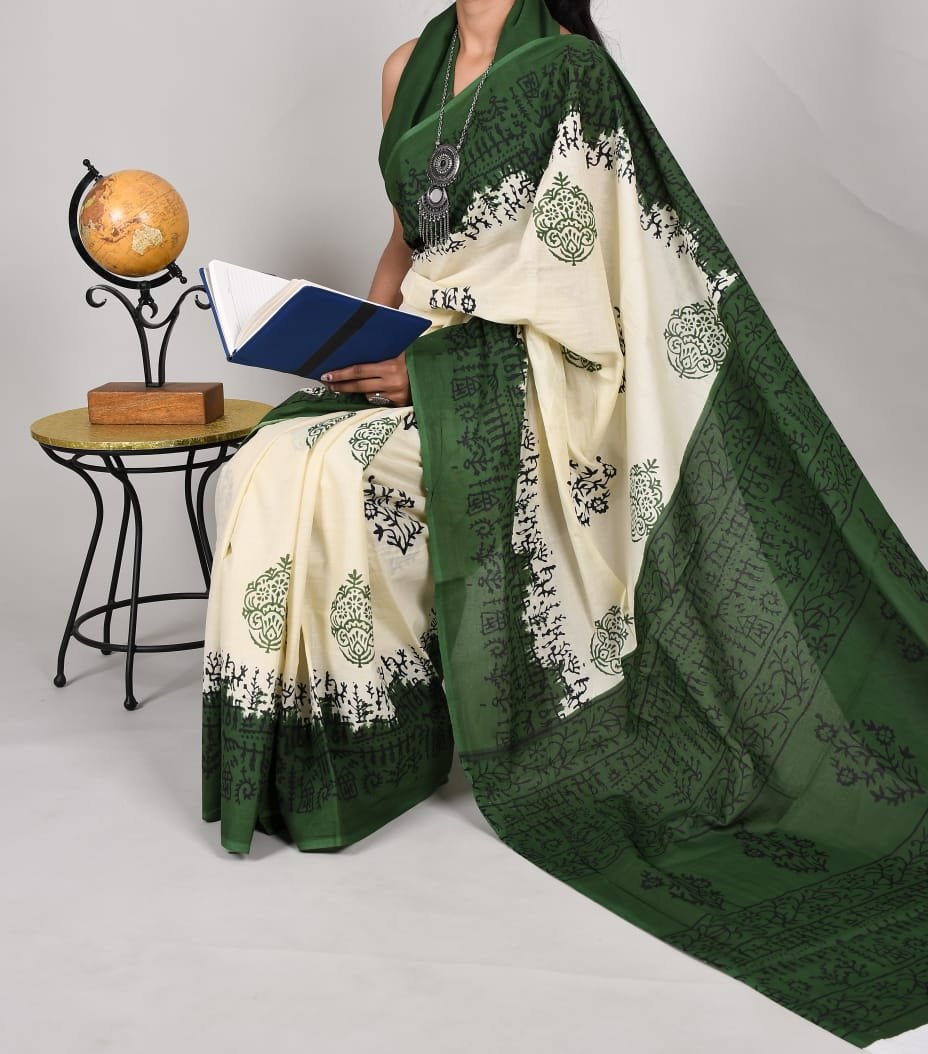 Mulmul cotton with blouse - Image 7