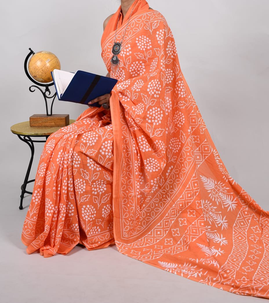 Mulmul cotton with blouse - Image 6