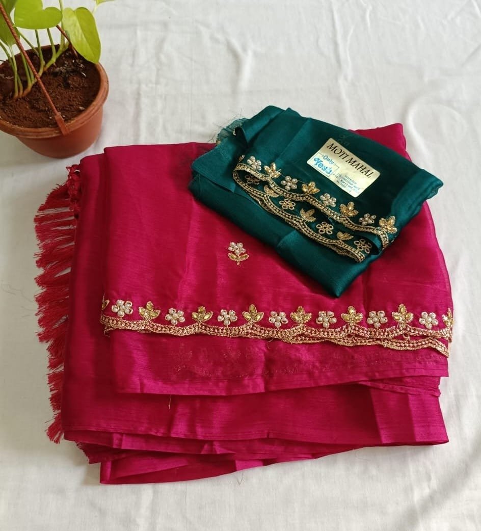 Space silk with pearl work - Image 2